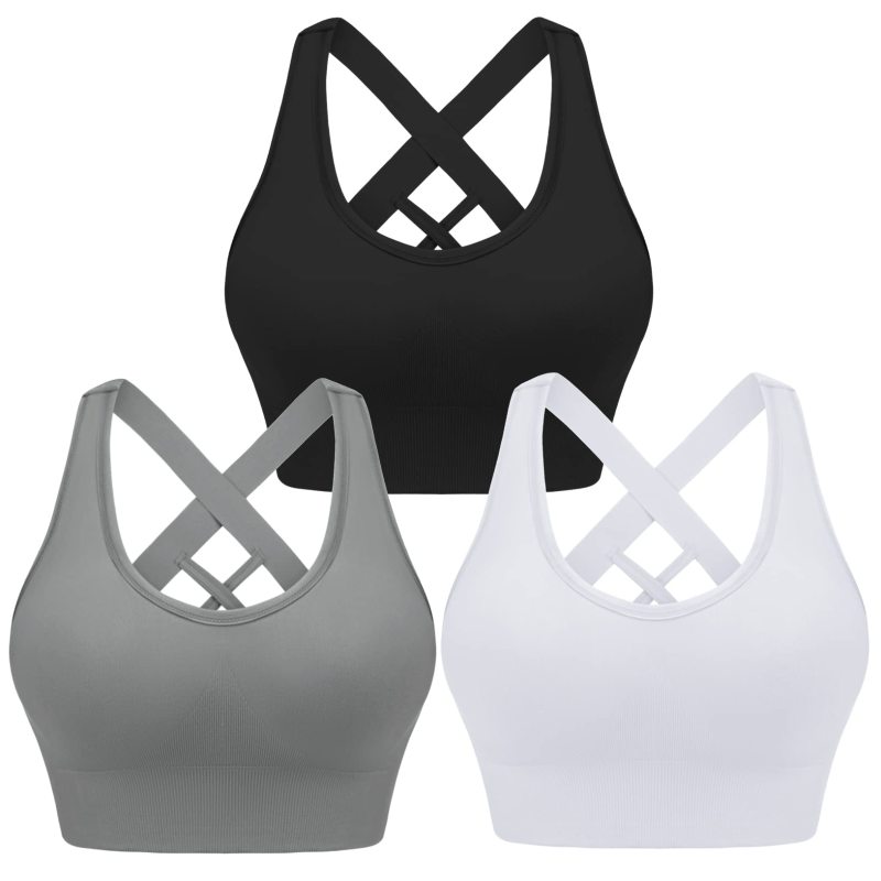 Four seasons women's solid sports nylon sports bra - Image 5