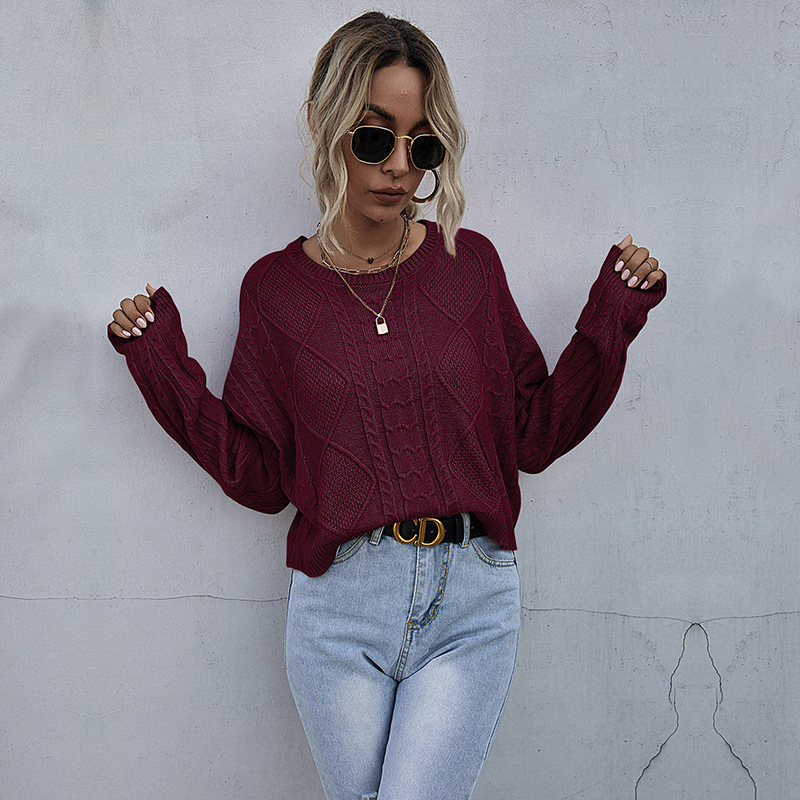 women's long sleeve twist forest short bottoming sweater - Image 5