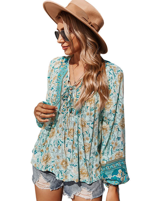 Bohemian Paisley Women's Blouse - Image 6