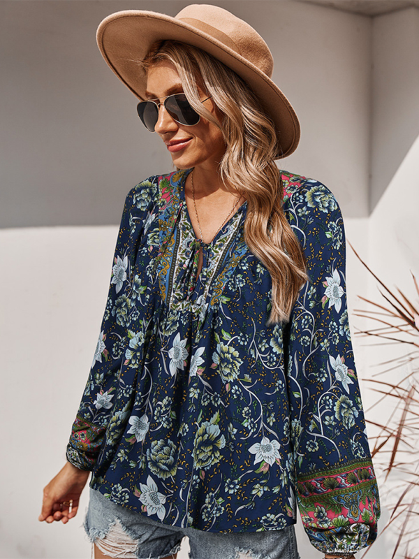 Bohemian Paisley Women's Blouse - Image 5