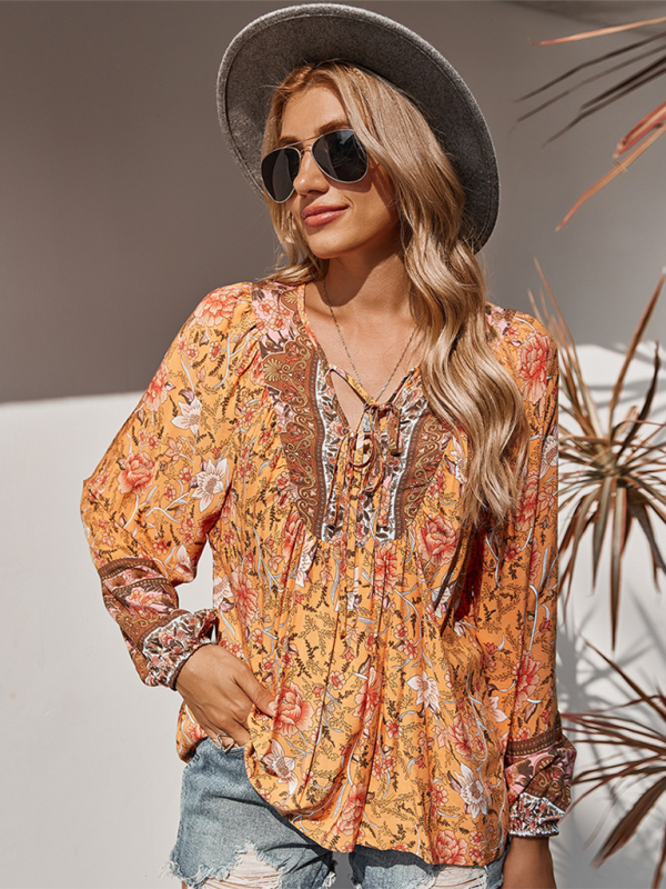 Bohemian Paisley Women's Blouse - Image 9