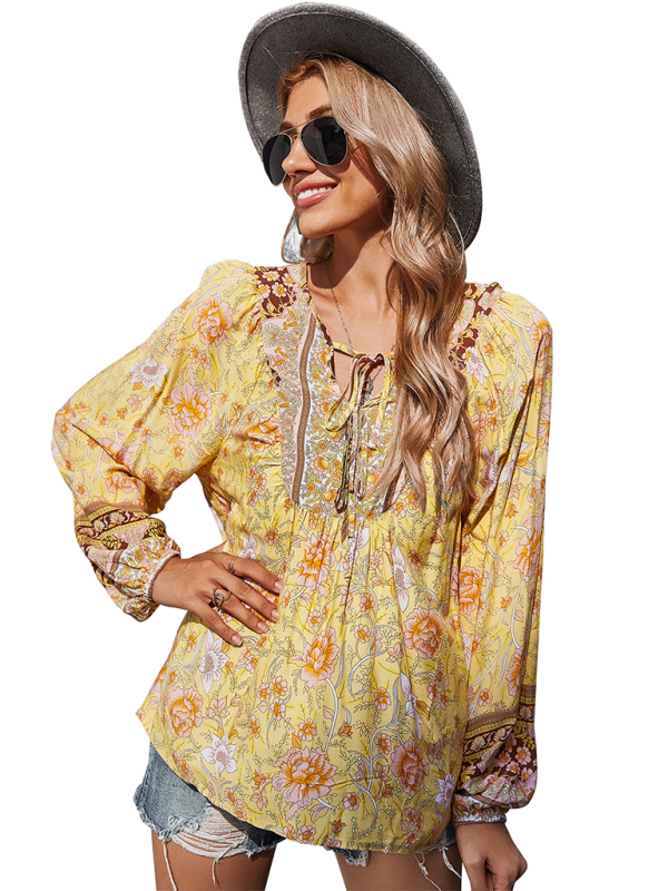 Bohemian Paisley Women's Blouse - Image 13
