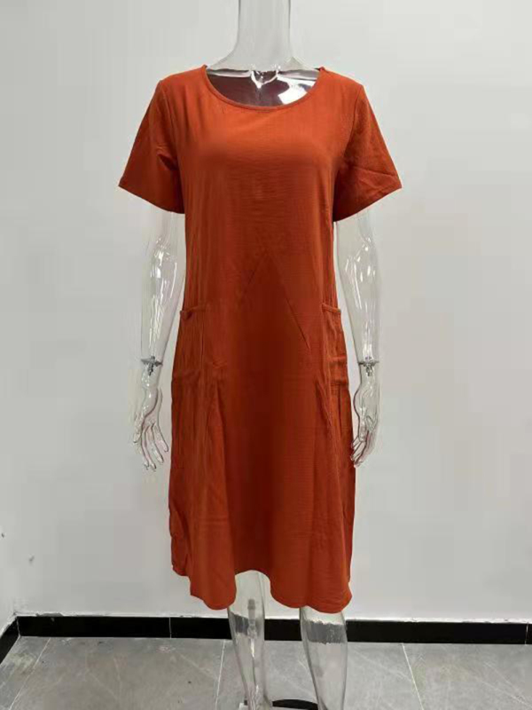 Women's Casual Loose Pocket Swing Dress - Image 4