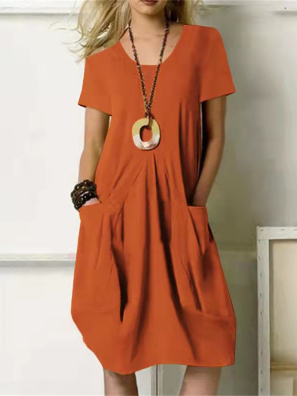 Women's Casual Loose Pocket Swing Dress - Image 5