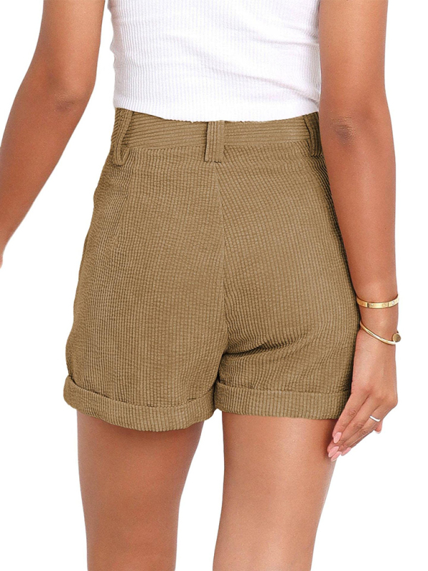 Casual Woven Polyester Summer High Waist Shorts - Image 7