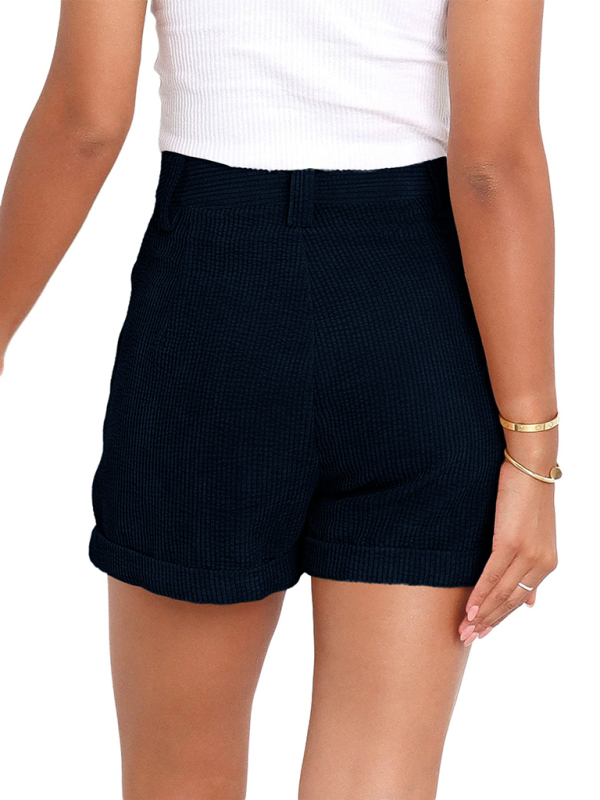 Casual Woven Polyester Summer High Waist Shorts - Image 18