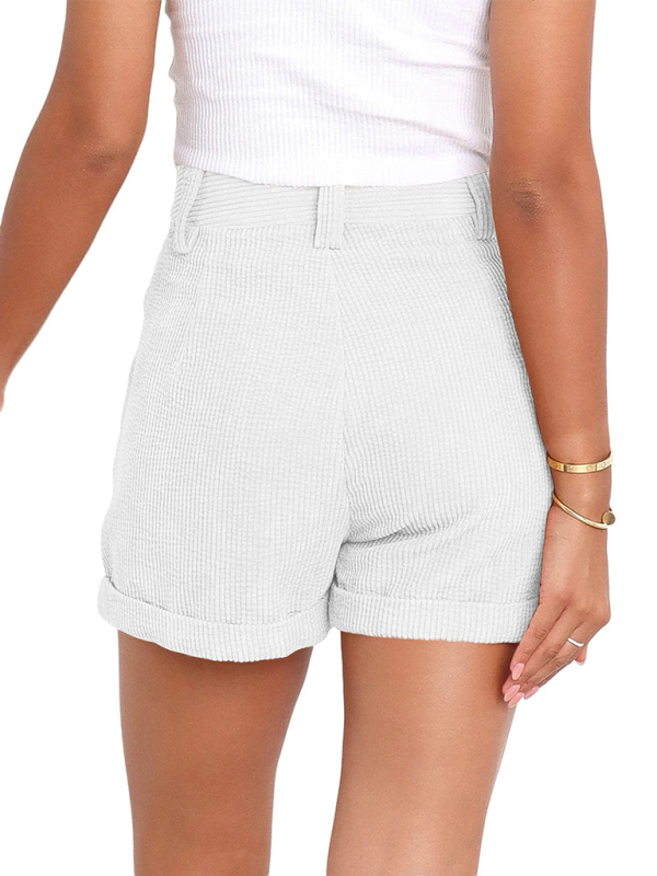 Casual Woven Polyester Summer High Waist Shorts - Image 9