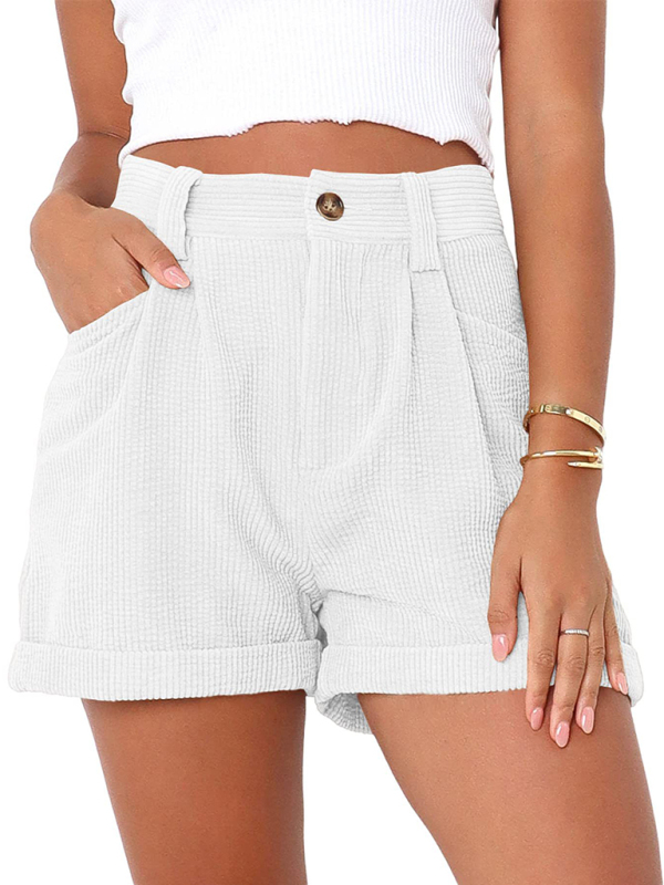 Casual Woven Polyester Summer High Waist Shorts - Image 2